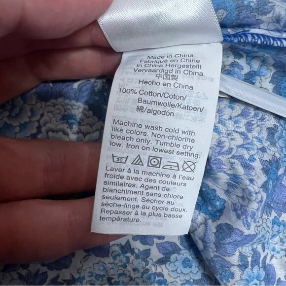 J. Crew Smocked Popover Top in Liberty Elysian Day Floral Sz S - Picture 5 of 7